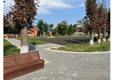 В Каневском районе Краснодарском крае по нацпроекту благоустраивают парк