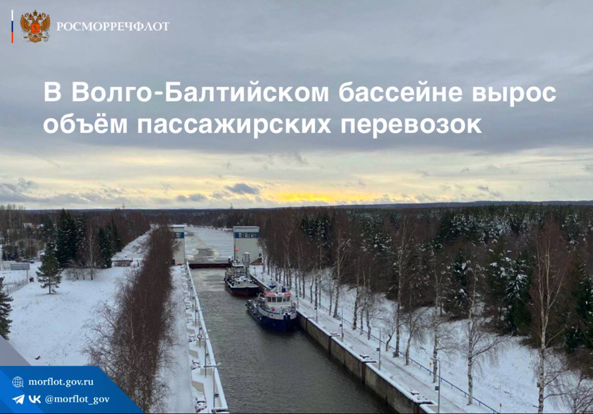 За навигацию 2024 года по внутренним водным путям Волго-Балтийского бассейна перевезли более 376 тысяч пассажиров, что на 6% больше показателей прошлого года.