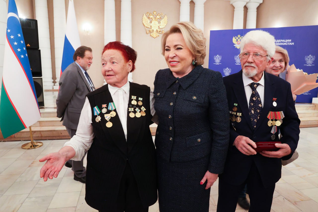 В преддверии Дня Победы Валентина Матвиенко встретилась в Ташкенте с ветеранами Великой Отечественной войны и блокадниками Ленинграда