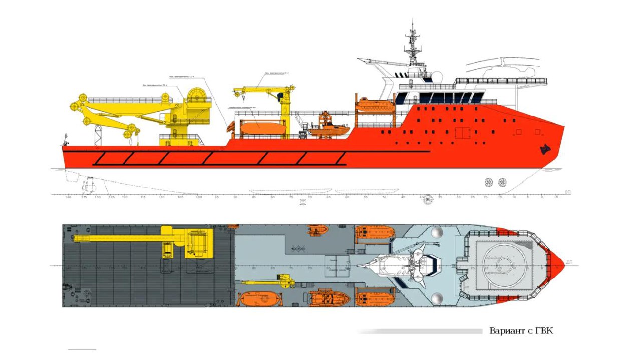 Спрут - проект нового российского судна для обеспечения подводно-технических работ на морских нефтегазопромыслах. 