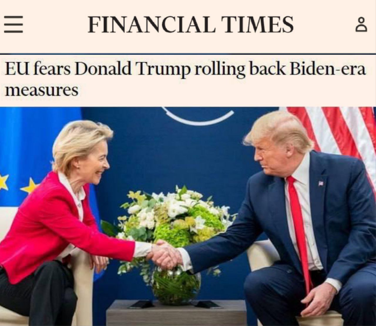 ЕС боится, что Дональд Трамп может отменить введенные при Байдене санкции