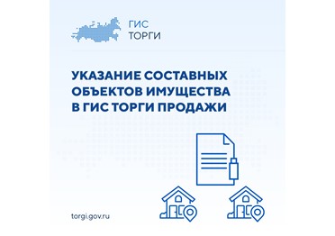   В ГИС ТОРГИ ПРОДАЖИ реализовано формирование лота с двумя и более объектами имущества