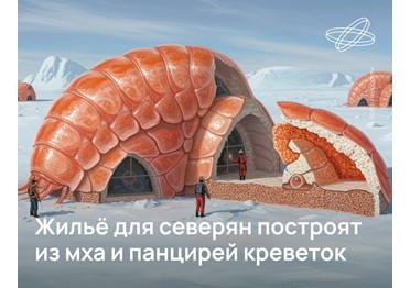 Сибирские учёные нашли строительный материал, идеально подходящий для арктических поселений. Это природный полисахарид хитозан, получаемый из панцирей ракообразных.