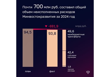 Проверка исполнения бюджета Минвостокразвития показала значительное увеличение дебиторской задолженности