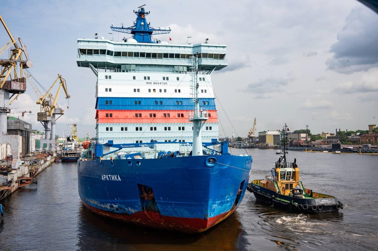 Атомный ледокол Арктика проекта 22220 прибыл в Санкт-Петербург на плановый межнавигационный ремонт