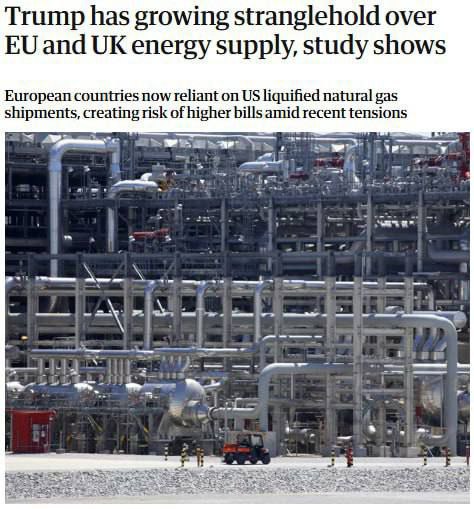 Трамп усиливает свой контроль над энергоснабжением ЕС и Великобритании
