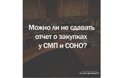 Госзаказ - практика. Нужно ли сдавать отчет по СМП, если закупки у них не проводились?