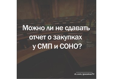 Госзаказ - практика. Нужно ли сдавать отчет по СМП, если закупки у них не проводились?