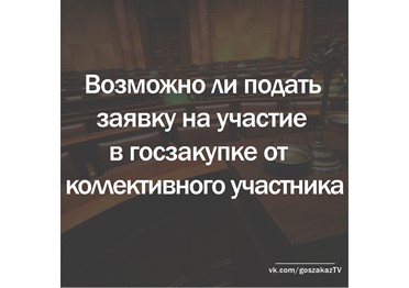 Минфин: можно ли подать заявку на участие в госзакупке от коллективного участника